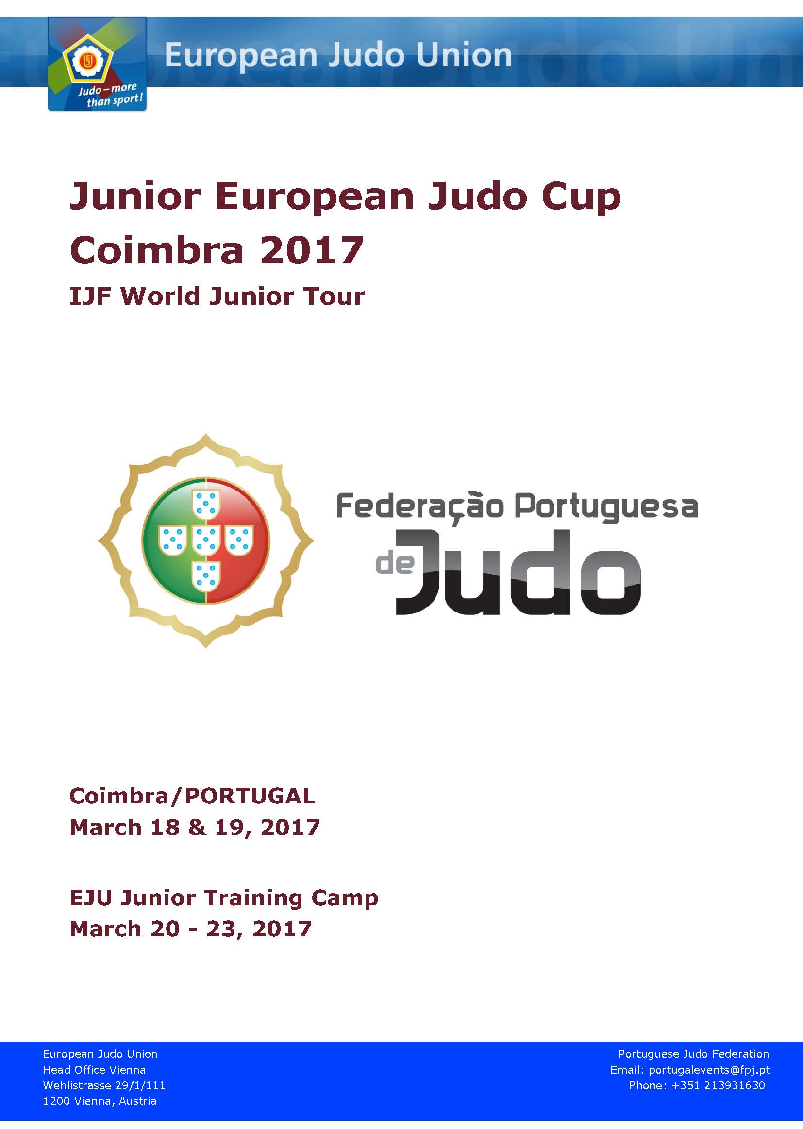2 Judokas Navarros en la European Cup Junior Coimbra, 18-03-17. RESULTADOS.